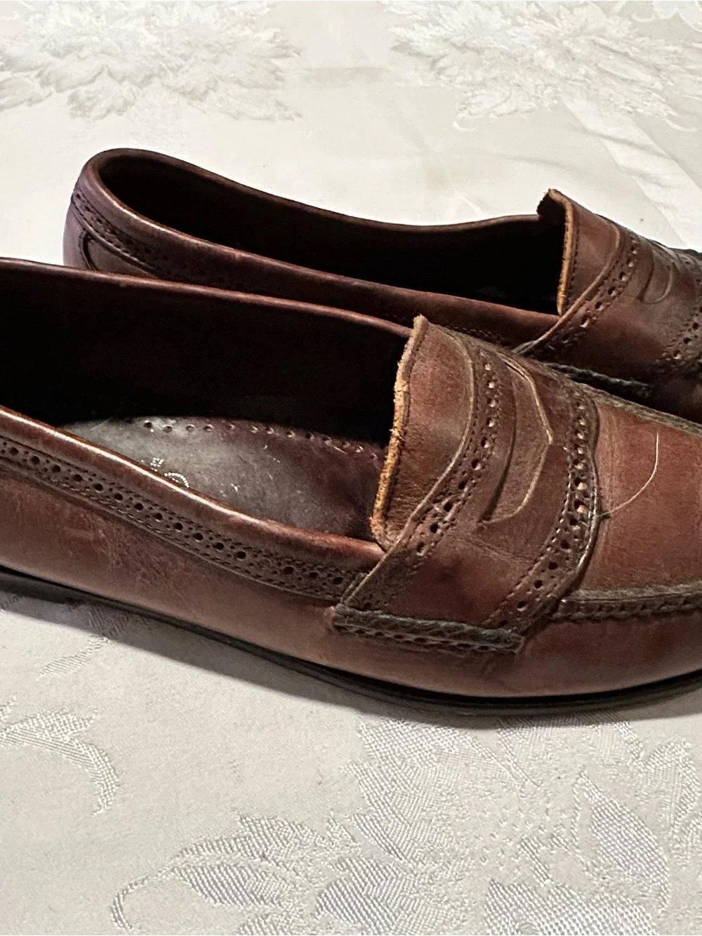Capezio Brown Leather Penny Loafers